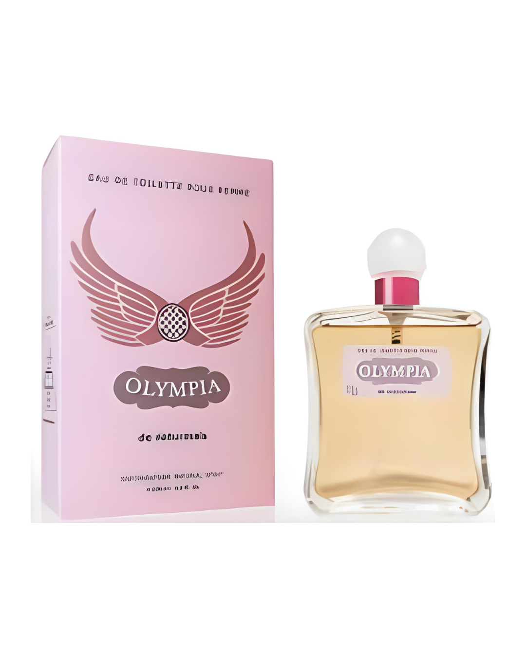 Confezione rosa e flacone del profumo Olympia di Naturmais ispirato a Olympéa di Paco Rabanne