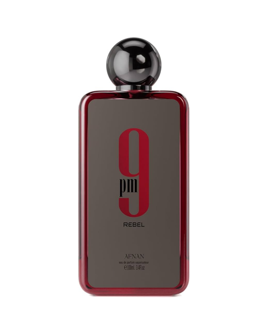 Profumo arabo Afnan 9pm rebel, numero 9 bottiglia di colore rosso