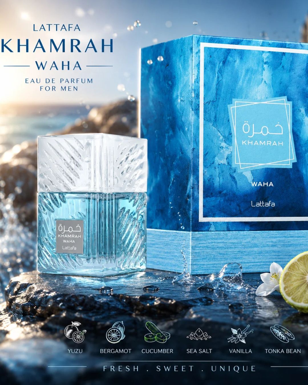 Flacone celeste khamrah Waha