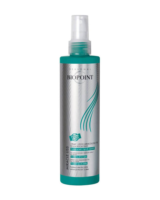 Flacone di Biopoint Miracle Liss Spray Liscio Miracoloso 72 ore con termoprotezione, 200ml