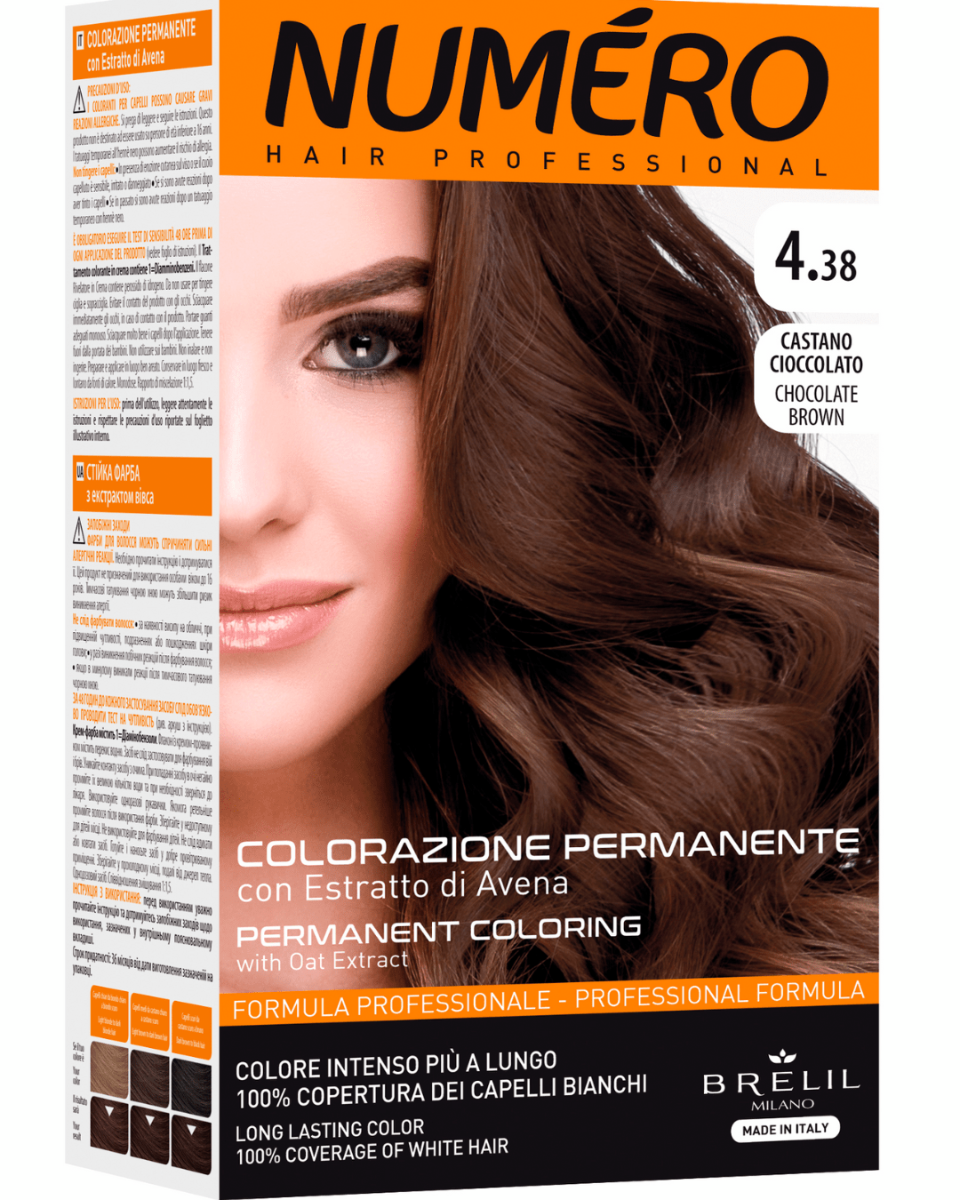 Brelil Professional – Tinta per Capelli 4.38 Chocolate Brown 140 ml - Arte Del Makeup