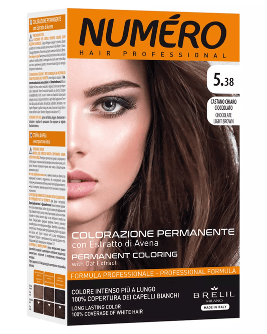 Brelil Professional - Tinta per Capelli 5.38 Chocolate Light Brown – 140 ml - Arte Del Makeup