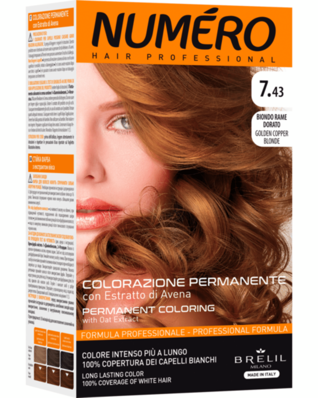 Brelil Professional – Tinta per Capelli 7.43 Golden Copper Blonde 140 ml - Arte Del Makeup