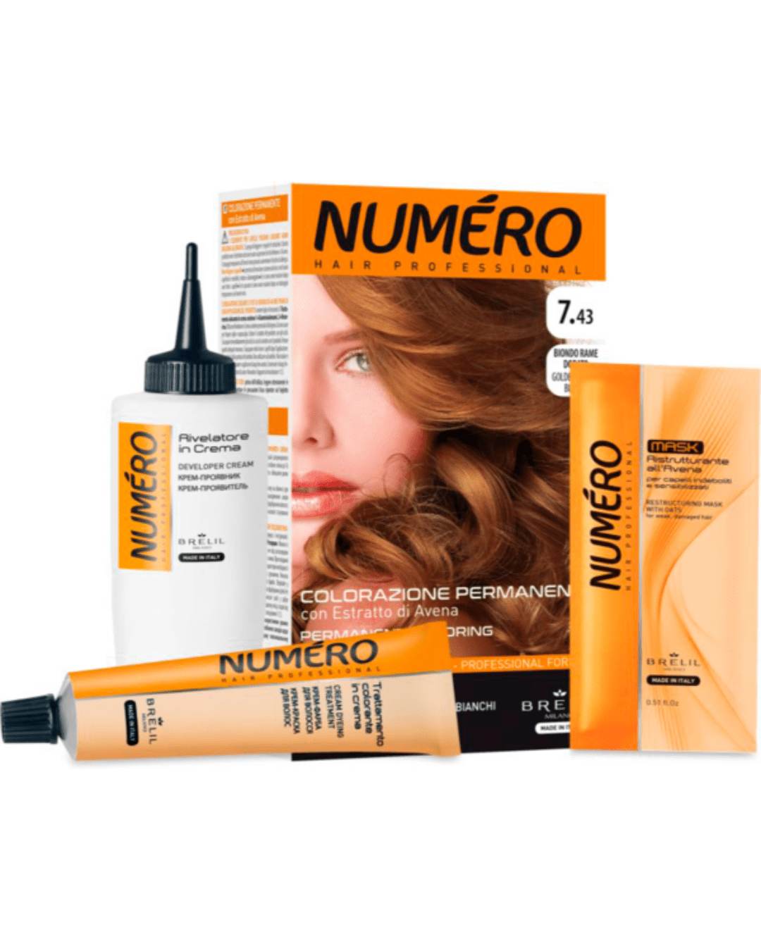 Brelil Professional – Tinta per Capelli 7.43 Golden Copper Blonde 140 ml - Arte Del Makeup