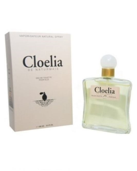 Confezione beige e flacone del profumo Cloelia di Naturmais ispirato a Chloé