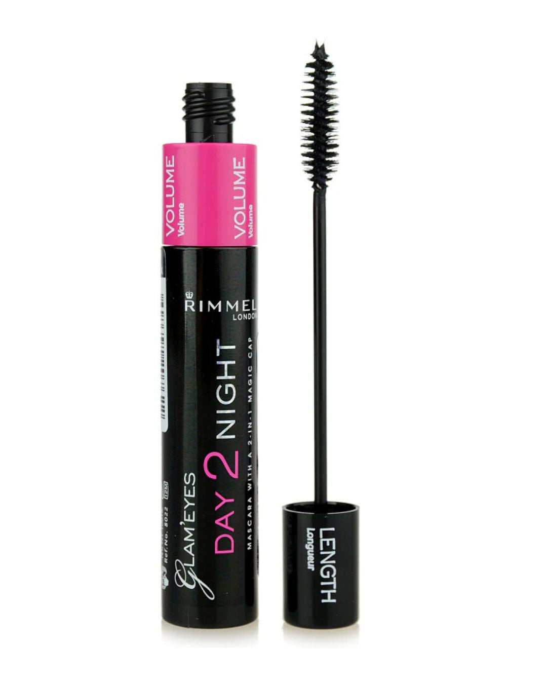 Mascara Rimmel aperto sul tappo Length per un effetto allungante e definito