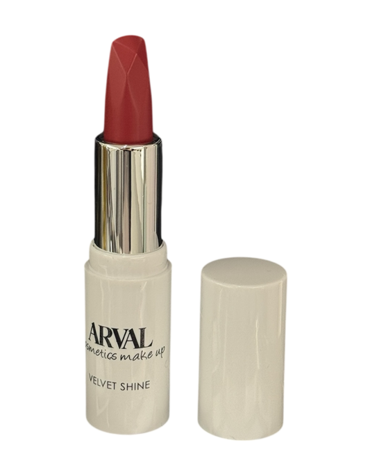 Rossetto Arval Velvet Shine N.04 Rosso Scuro Marrone Mattone Colore Intenso